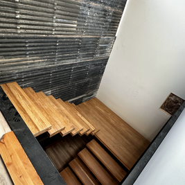 Thick Floating Stair Treads with One Week Lead Time